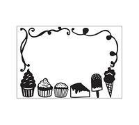 Vaessen Creative Embossing Folder Desserts 5.75 x 4.21 inches - Embossing Folder for Card Making, Scrapbooking, Journaling - Reusable - Precise Results - for Embossing and Die-Cutting Machines