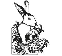 Vaessen Creative Embossing Folder Easter Bunny 5.75 x 4.21 inches - Embossing Folder for Card Making, Scrapbooking, Journaling - Reusable - Precise Results - for Embossing and Die-Cutting Machines