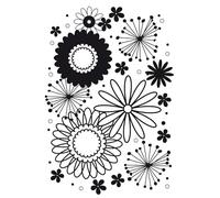 Vaessen Creative Embossing Folder Flower Power 5 x 7 inches - Embossing Folder for Card Making, Scrapbooking, Journaling - Reusable - Precise Results - for Embossing and Die-Cutting Machines