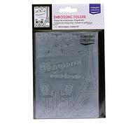 Vaessen Creative Embossing Folder, French Bistro 5,7x4,25x0,19 inches, 1 Unit, for Birthday, Birth, Christmas Cards and Paper Crafts