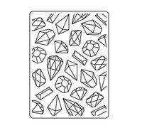 Vaessen Creative Embossing Folder Gemstones 5.75 x 4.21 inches - Embossing Folder for Card Making, Scrapbooking, Journaling - Reusable - Precise Results - for Embossing and Die-Cutting Machines