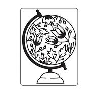 Vaessen Creative Embossing Folder Globe 5.75 x 4.21 inches - Embossing Folder for Card Making, Scrapbooking, Journaling - Reusable - Precise Results - for Embossing and Die-Cutting Machines