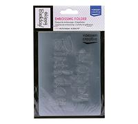 Vaessen Creative Embossing Folder, Happy Birthday 5,7x4,25x0,19 inches, 1 Unit, for Birthday Cards, Scrapbook Embellishments, Home Decor Projects and Paper Crafts