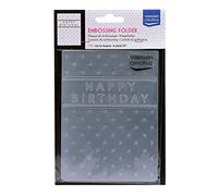 Vaessen Creative Embossing Folder, Happy Birthday 5,7x4,25x0,19 inches, 1 Unit, for Birthday Cards, Scrapbook Embellishments, Home Decor Projects and Paper Crafts