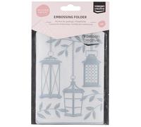 Vaessen Creative Embossing Folder Lanterns in Tree 5.75 x 4.21 inches - Embossing Folder for Card Making, Scrapbooking, Journaling - Reusable - Precise Results - For Embossing and Die-Cutting Machines