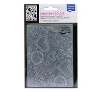 Vaessen Creative Embossing Folder, Layered Hearts 5,7x4,25x0,19 inches, 1 Unit, for Birthday, Birth, Christmas Cards and Paper Crafts