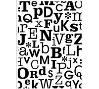 Vaessen Creative Embossing Folder Letters 5.75 x 4.21 inches - Embossing Folder for Card Making, Scrapbooking, Journaling - Reusable - Precise Results - for Embossing and Die-Cutting Machines