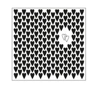 Vaessen Creative Embossing Folder, Long Hearts, for Adding Texture and Dimension to Papercraft Projects, 15 x 15 cm