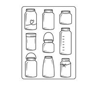 Vaessen Creative Embossing Folder Pots 5.75 x 4.21 inches - Embossing Folder for Card Making, Scrapbooking, Journaling - Reusable - Precise Results - for Embossing and Die-Cutting Machines