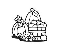 Vaessen Creative Embossing Folder Pumpkins with Basket 5.75 x 4.21 inches - Embossing Folder for Card Making, Scrapbooking, Journaling - Reusable, for Embossing and Die-Cutting Machines