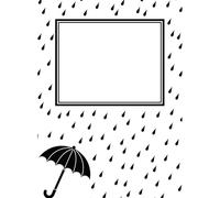 Vaessen Creative Embossing Folder Raindrops & Umbrella 5.75 x 4.21 inches - Embossing Folder for Card Making, Scrapbooking, Journaling - Reusable, for Embossing and Die-Cutting Machines