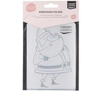 Vaessen Creative Embossing Folder Santa Claus 5.75 x 4.21 inches - Embossing Folder for Card Making, Scrapbooking, Journaling - Reusable - Precise Results - for Embossing and Die-Cutting Machines