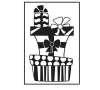 Vaessen Creative Embossing Folder Stack of Gifts 5.75 x 4.21 inches - Embossing Folder for Card Making, Scrapbooking, Journaling - Reusable - Precise Results - for Embossing and Die-Cutting Machines