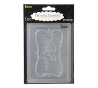 Vaessen Creative Embossing Folder Thank You 5.75 x 4.21 inches - Embossing Folder for Card Making, Scrapbooking, Journaling - Reusable - Precise Results - for Embossing and Die-Cutting Machines