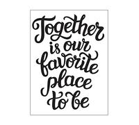 Vaessen Creative Embossing Folder Together 5.75 x 4.21 inches - Embossing Folder for Card Making, Scrapbooking, Journaling - Reusable - Precise Results - for Embossing and Die-Cutting Machines