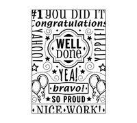Vaessen Creative Embossing Folder Well Done 5.75 x 4.21 inches - Embossing Folder for Card Making, Scrapbooking, Journaling - Reusable - Precise Results - for Embossing and Die-Cutting Machines