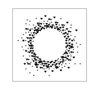 Vaessen Creative Embossing Folder, Wreath with Hearts, for Adding Texture and Dimension to Papercraft Projects, 15 x 15 cm