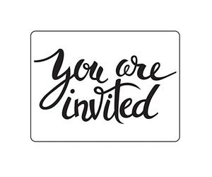 Vaessen Creative Embossing Folder You are Invited 5.75 x 4.21 inches - Embossing Folder for Card Making, Scrapbooking, Journaling - Reusable - Precise Results - for Embossing and Die-Cutting Machines