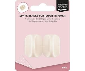 Vaessen Creative Ersatzklingen Papierschneidemaschine Gerade Klinge, Replacement Blade 2 Stück für Schneidemaschinen, Plastik, weiß, 2 x 1 x 0.5 cm, Metal, Ivory, One Size