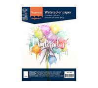 Vaessen Creative Florence Hot Pressed Watercolour Paper A4, Ivory, 200 GSM, Artist Grade Quality, Smooth Surface, 100 Sheets for Painting, Hand Lettering, Art Projects