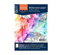 Vaessen Creative Florence Hot Pressed Watercolour Paper, A5, Smooth 200gsm