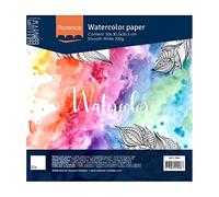 Vaessen Creative Florence Hot Pressed Watercolour Paper, Smooth 200gsm, 12 x 12
