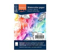 Vaessen Creative Florence Hot Pressed Watercolour Paper, Smooth 200gsm, A6