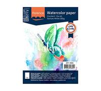 Vaessen Creative Florence Watercolour Paper A5, White, 300 GSM, Artist Grade Quality, Textured Surface, 15 sheets for Painting, Handlettering, Art Projects and More