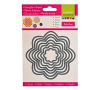 Vaessen Creative Shape cutting dies flowers, Steel, Black, 11x11x0.1 cm