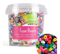 Vaessen Creative Fuse Beads, Bright Basics Mix, Set of 6000 Pieces for DIY Crafts with Kids, Making Jewelry, Homemade Decorations and Other Crafty Ideas, 5mm