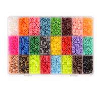 Vaessen Creative Fuse Beads, Mix of 24 Colours, Set of 5000 Pieces in Storage Box, Perfect for DIY Crafts with Kids, Making Jewelry, Homemade Decorations and Other Crafty Ideas