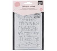Vaessen Creative Give Thanks Celebrate 5.75 x 4.21 inches Folder for Card Making, Scrapbooking, Journaling-Reusable, for Embossing and Die-Cutting Machines, 17 x 8.4 x 0.5 cm