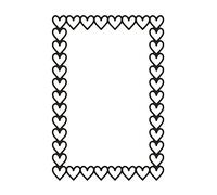 Vaessen Creative Handwerk Stanzschablone Zum Basteln, Rahmen aus Herzen, Erstellen komplexer Designs für Scrapbooking, Kartenherstellung und andere Papierprojekte, Silber, 7 x 10,3 cm, Silver