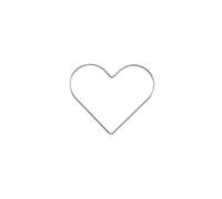 Vaessen Creative Heart-Shaped Metal Ring for Crafts, Ø 15 cm or 5.9 in Diameter, 3 mm Thick, Dream Catcher Hoop, Wreath Ring for Romantic Macrame Wall Hanging, Crochet, Boho Wedding Decorations