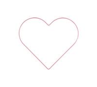 Vaessen Creative Heart-Shaped Metal Crafts, Baby Pink, Ø 25 cm or 9.8 in, 3 mm Thick, Dream Catcher Hoop, Wreath Ring for Romantic Macrame Wall Hanging, Crochet, Boho Wedding Decorations