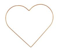 Vaessen Creative Heart-Shaped Metal Ring For Crafts, Gold, Ø 32 cm or 12.6 In Diameter, 3 mm Thick, Dream Catcher Hoop, Wreath Ring for Romantic Macrame Wall Hanging, Crochet, Boho Wedding Decorations