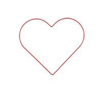 Vaessen Creative Heart-Shaped Metal Crafts, Red, Ø 25 cm or 9.8 in Diameter, 3 mm Thick, Dream Catcher Hoop, Wreath Ring for Romantic Macrame Wall Hanging, Crochet, Boho Wedding Decorations, Canvas