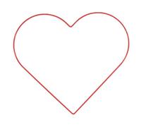 Vaessen Creative Heart-Shaped Metal Ring for Crafts, Red, Ø 32 cm or 12.6 in Diameter, 3 mm Thick, Dream Catcher Hoop, Wreath Ring for Romantic Macrame Wall Hanging, Crochet, Boho Wedding Decorations