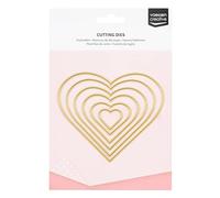 Vaessen Creative Shape cutting dies hearts, Steel, Black, 11.5x9.6x0.1 cm