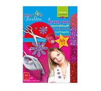 Vaessen Creative Hot-Fix Glitter Transfer Sheet, Plastic, Pink/Purple/Dark Pink/Red, 14.8 x 10.5 cm, 4 sheets