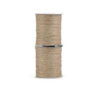 Vaessen Creative Jute Twine - 2 Pcs of 1 mm x 200 m - Natural Garden String - Brown Rope for Gardening, Climbing Plants, Crafts, Wedding Decorations and Gift Wrapping