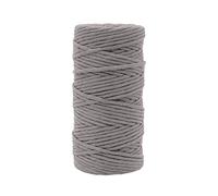 Vaessen Creative Macrame Cord - Dark Grey - 3 mm x 100 m - 100% Cotton Rope - String for Bracelet Making, Crochet, Plant Hangers, Dream Catchers and Wall Decorations