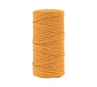 Vaessen Creative Macrame Yarn, Ochre Yellow, 3 mm x 100 m, 100% Cotton, Available in Colours, DIY, Crafts of Decoration Basket, Wall Hanging, Lantern, Dream Catcher, 3mm x 100m