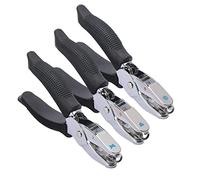 Vaessen Creative Manual Punch, Circle, Flower and Butterfly Design, Small, Medium and Large, red, 26.8x19.6x1.8 cm