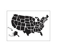 Vaessen Creative Map of USA 5.75 x 4.21 inches Folder for Card Making, Scrapbooking, Journaling-Reusable-Precise Results-for Embossing and Die-Cutting Machines, 17 x 8.4 x 0.5 cm