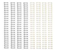 Vaessen Creative Metal Binding Wires 2:1 Black & Gold - 8 Pcs of 16 mm for The Bind Easy Binding Machine - for Bookbinding Notebooks, Documents, Planners, Journals and Albums