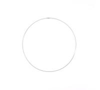 Vaessen Creative Metal Ring for Crafts, Ø 45 cm or 17.7 Inches in Diameter, 3 mm Thick, Dream Catcher Hoop, Wreath Ring for Macrame Wall Hanging, Crochet, Boho Décor, Wedding Deco and More, Silver