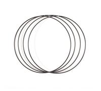 Vaessen Creative Metal Set for Crafts, 4 Pieces, Black, 30 cm or 11.8 in Diameter, 3 mm Thick, Dream Catcher Hoop, Wreath Ring for Macrame Wall Hanging, Crochet, Boho Décor or Wedding Decorations