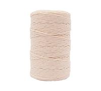 Vaessen Creative Natural Macrame Yarn, 3 mm x 200 m, 100% Cotton, DIY, Crafts of Decoration Such as Hanging Basket, Wall Hanging, Lantern, Dream Catcher
