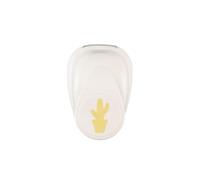 Vaessen Creative Paper Punch-Cactus of 1 x 0.5 (2.44 x 1.3 cm) -Arts Supplies for Scrapbooking, Crafting, Card Making and Papercrafts, White-Gold, 24,4 x 13 mm
